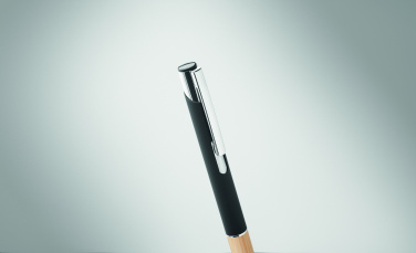 Logotrade promotional giveaways photo of: Ballpoint pen made of aluminum with a bamboo grip